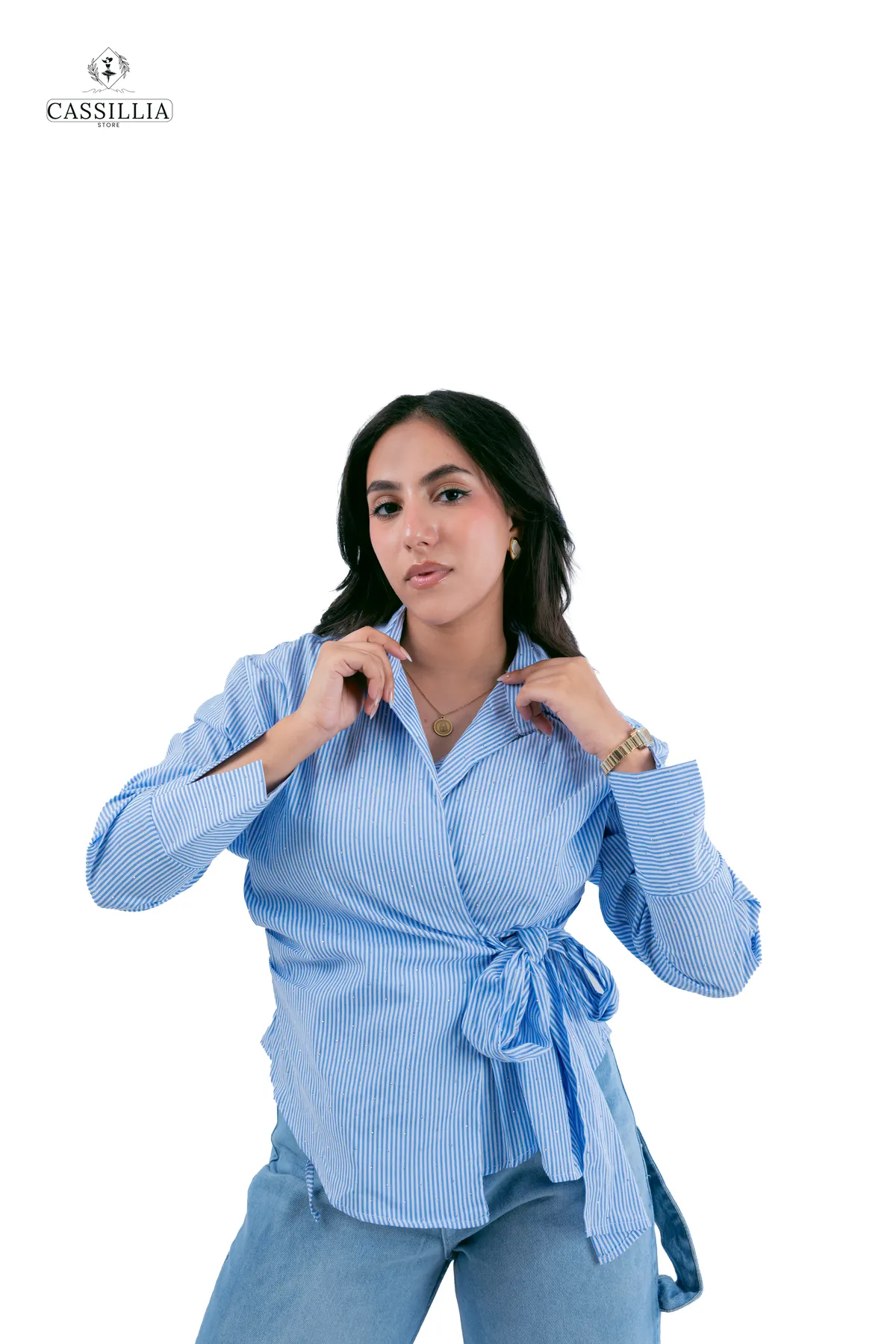 Strass Wrap Blouse - View 5