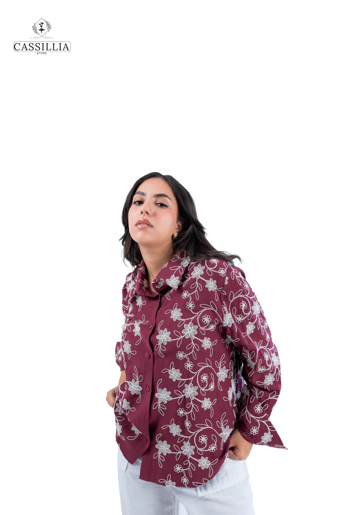 Embroidered Linen Shirt  - View 17