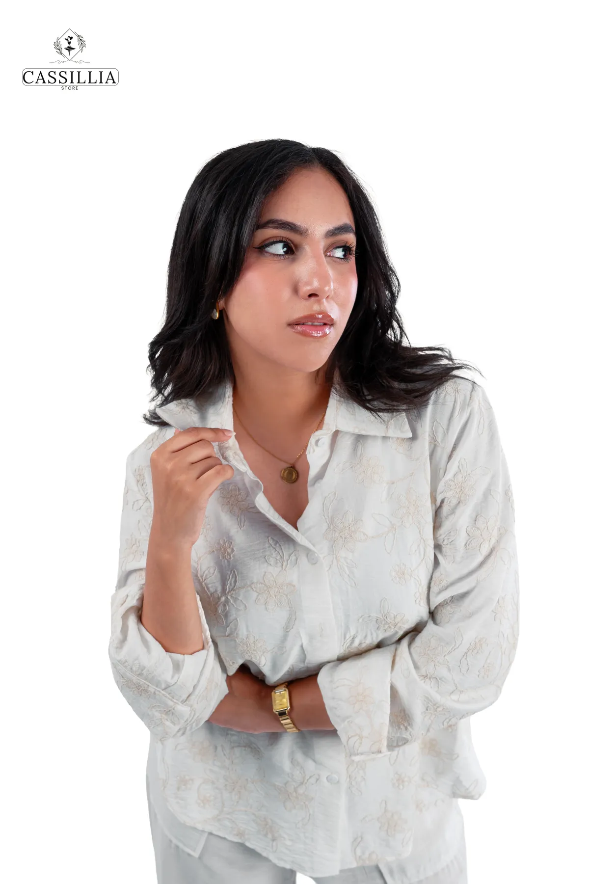 Embroidered Linen Shirt  - View 18