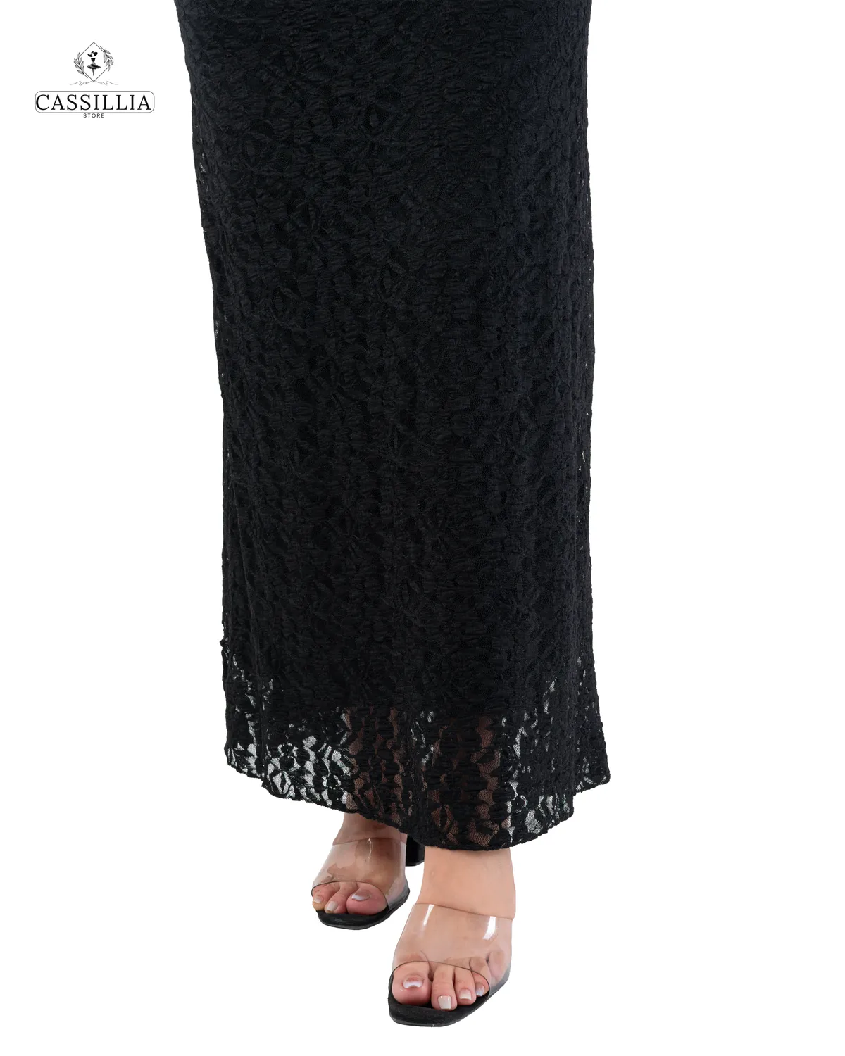 Long Guipure Lace Dress - View 9