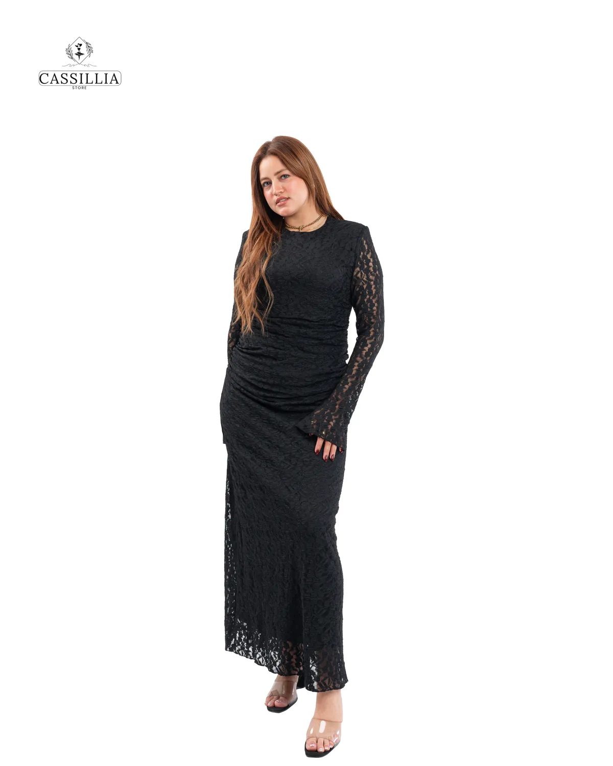 Long Guipure Lace Dress - View 10