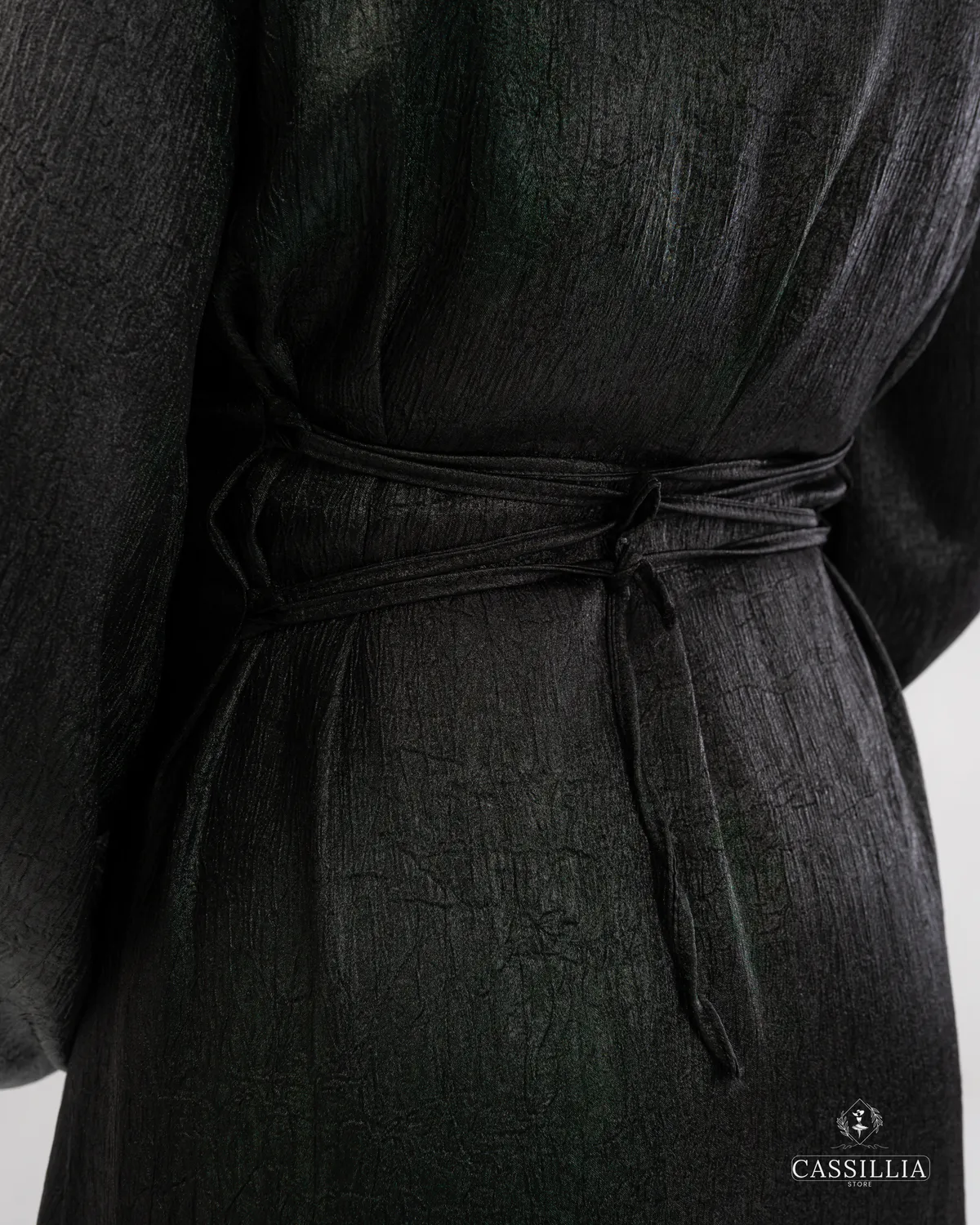 Serena Gradient Satin Dress - View 9