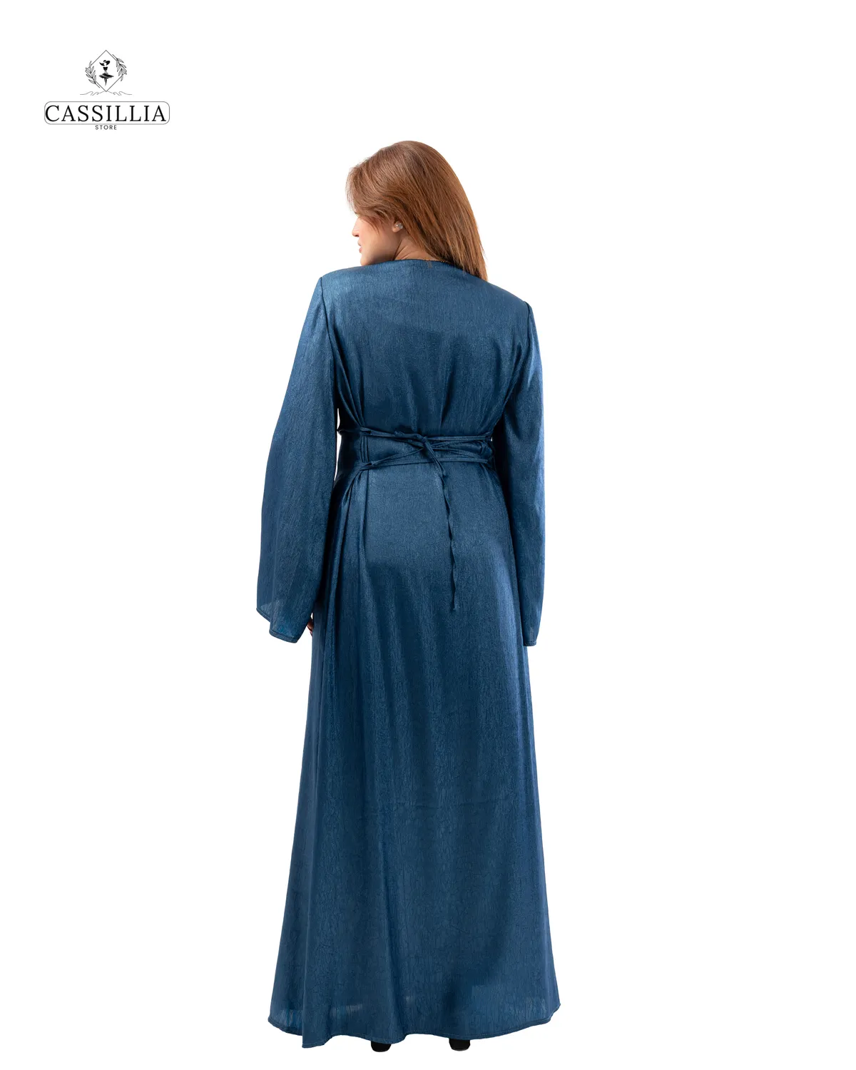 Serena Gradient Satin Dress - View 12