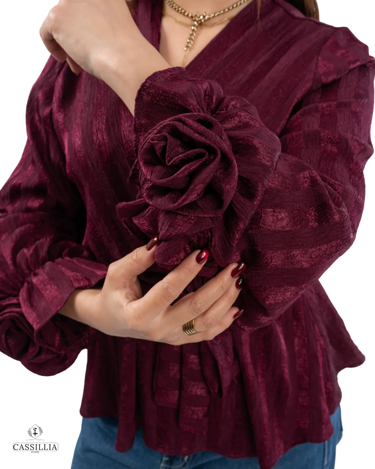 Floral Blouse With sleeves - View 5