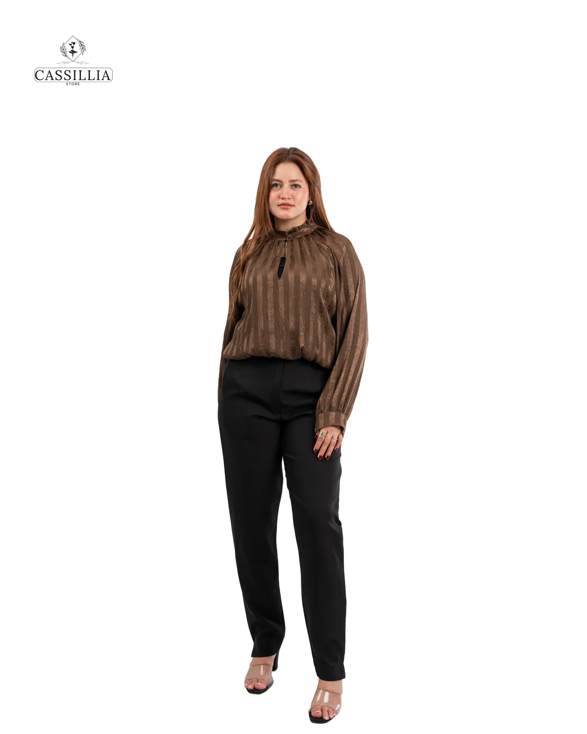 Crinkle Striped Blouse - View 1