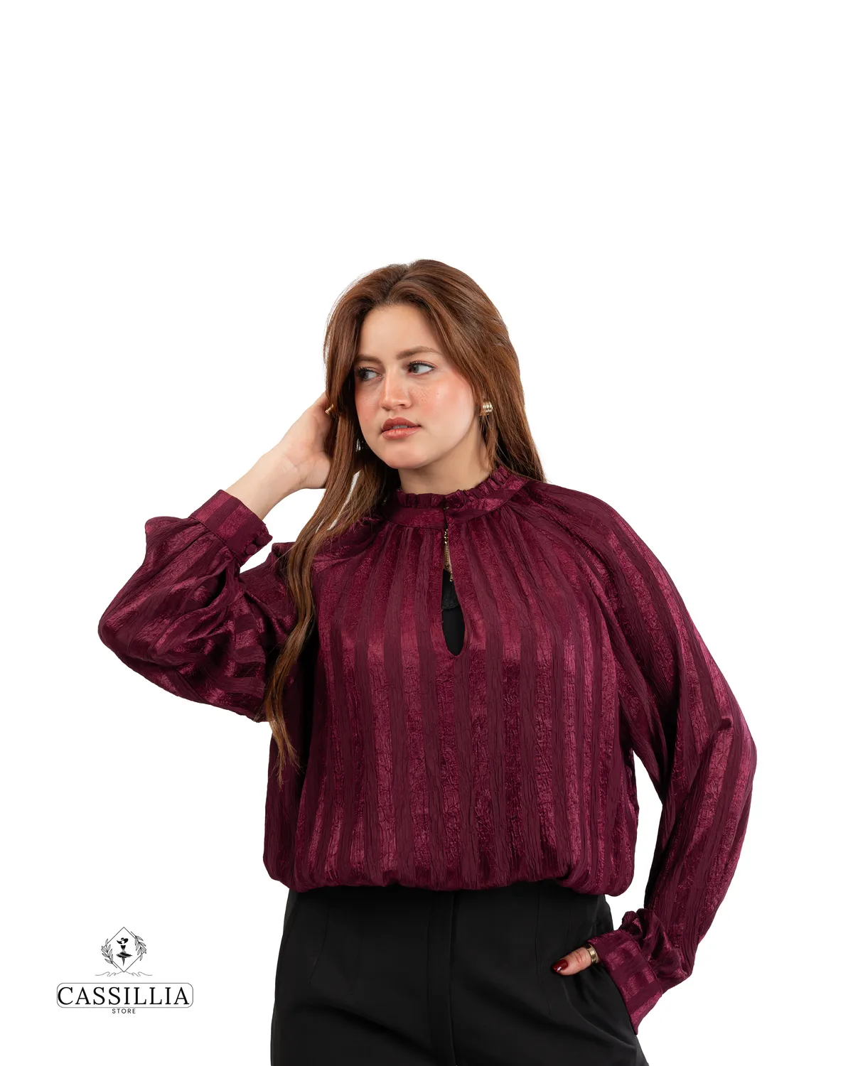 Crinkle Striped Blouse - View 3