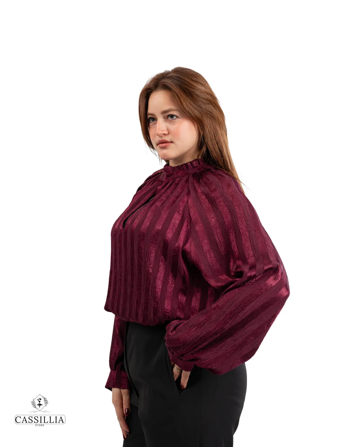 Crinkle Striped Blouse - View 4