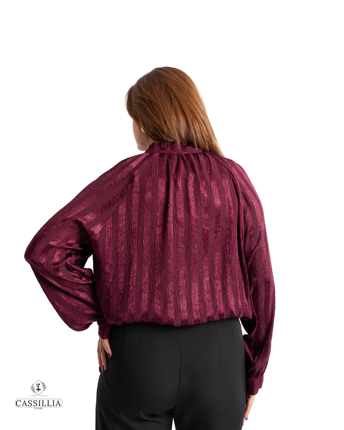 Crinkle Striped Blouse - View 5
