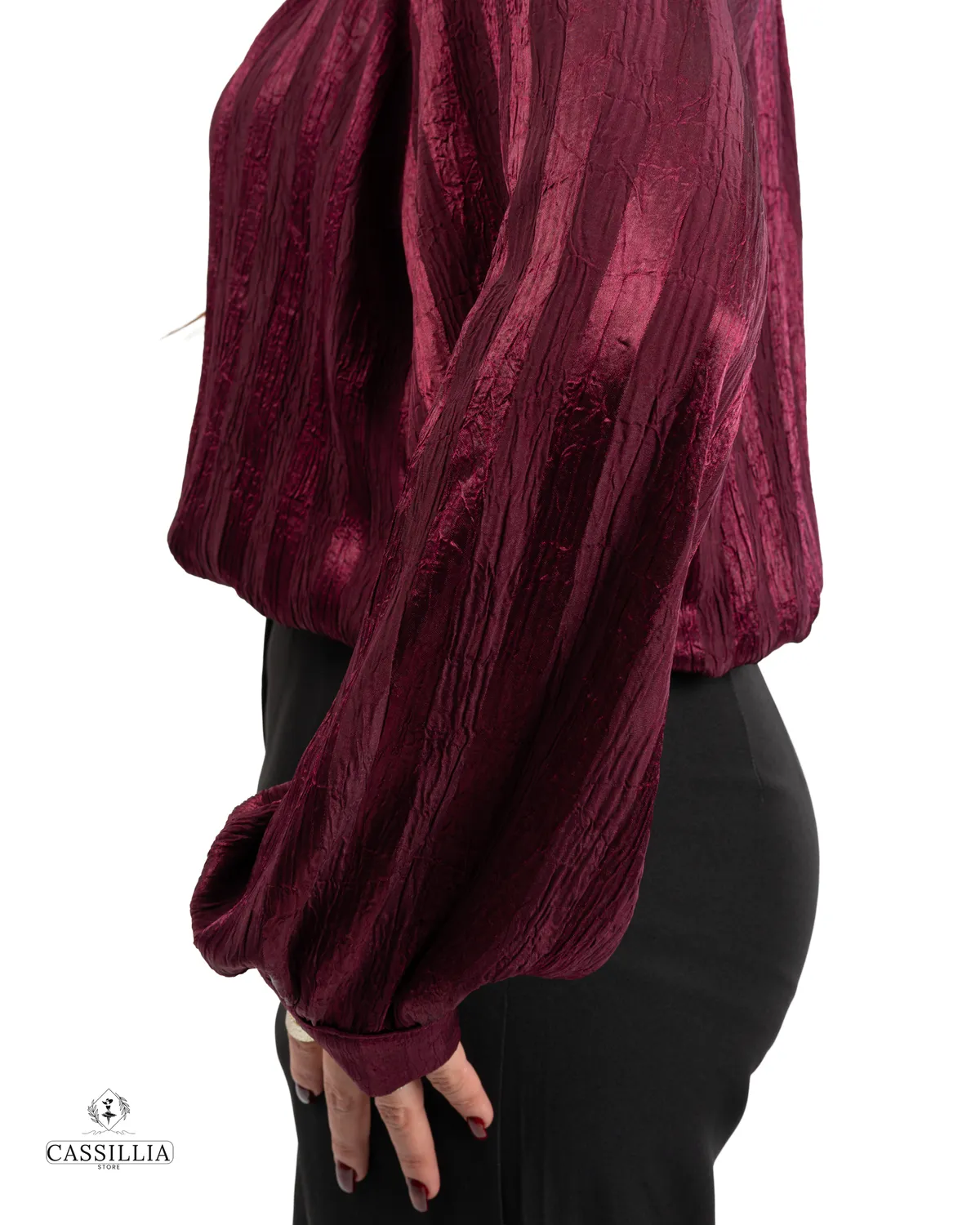 Crinkle Striped Blouse - View 6