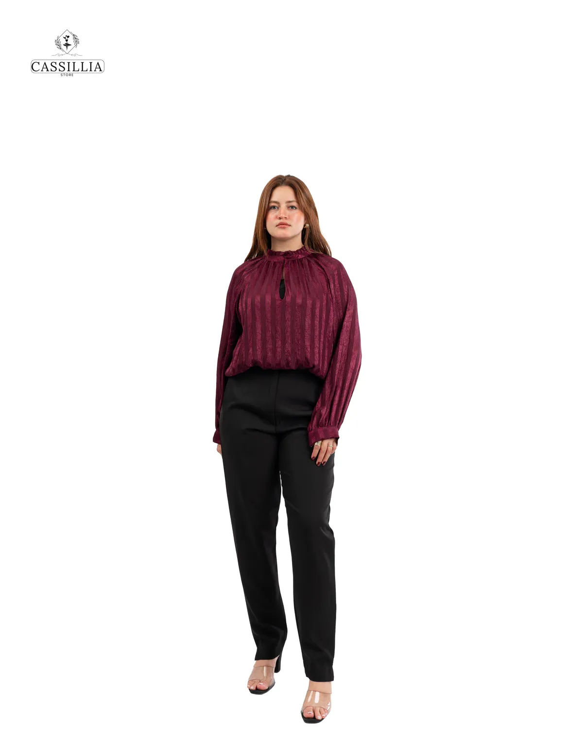Crinkle Striped Blouse - View 10